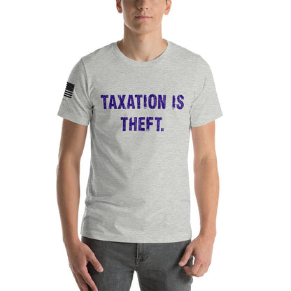 FreedomKat Designs Athletic Heather / S Taxation is Theft