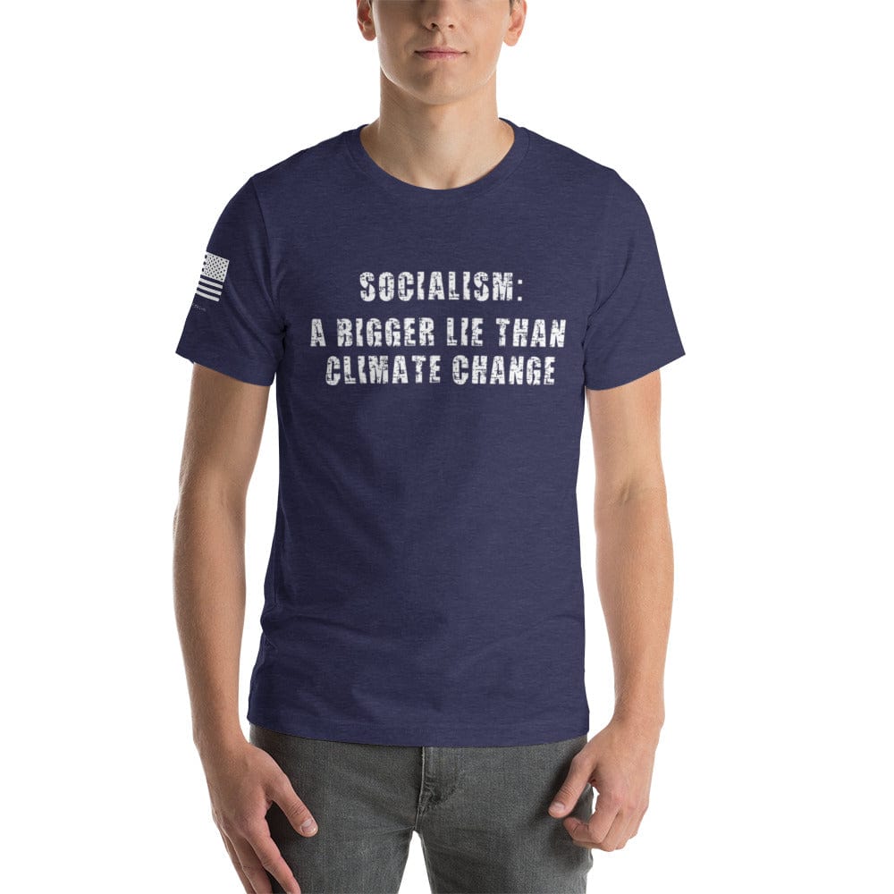 FreedomKat Designs Heather Midnight Navy / S Socialism: A Bigger Lie than Climate Change