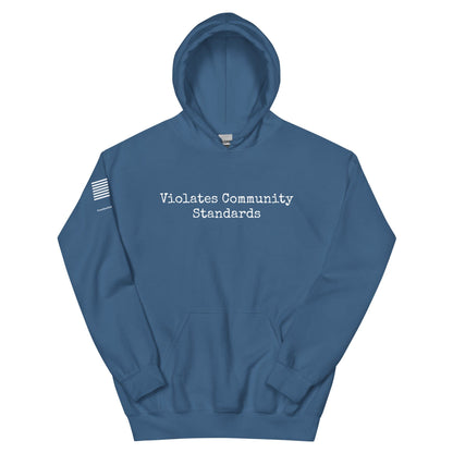 FreedomKat Designs Hoodie Indigo Blue / S Violates Community Standards Hoodie