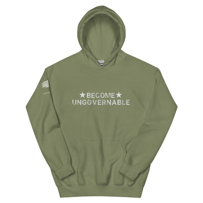 FreedomKat Designs Hoodie Military Green / S Become Ungovernable Hoodie