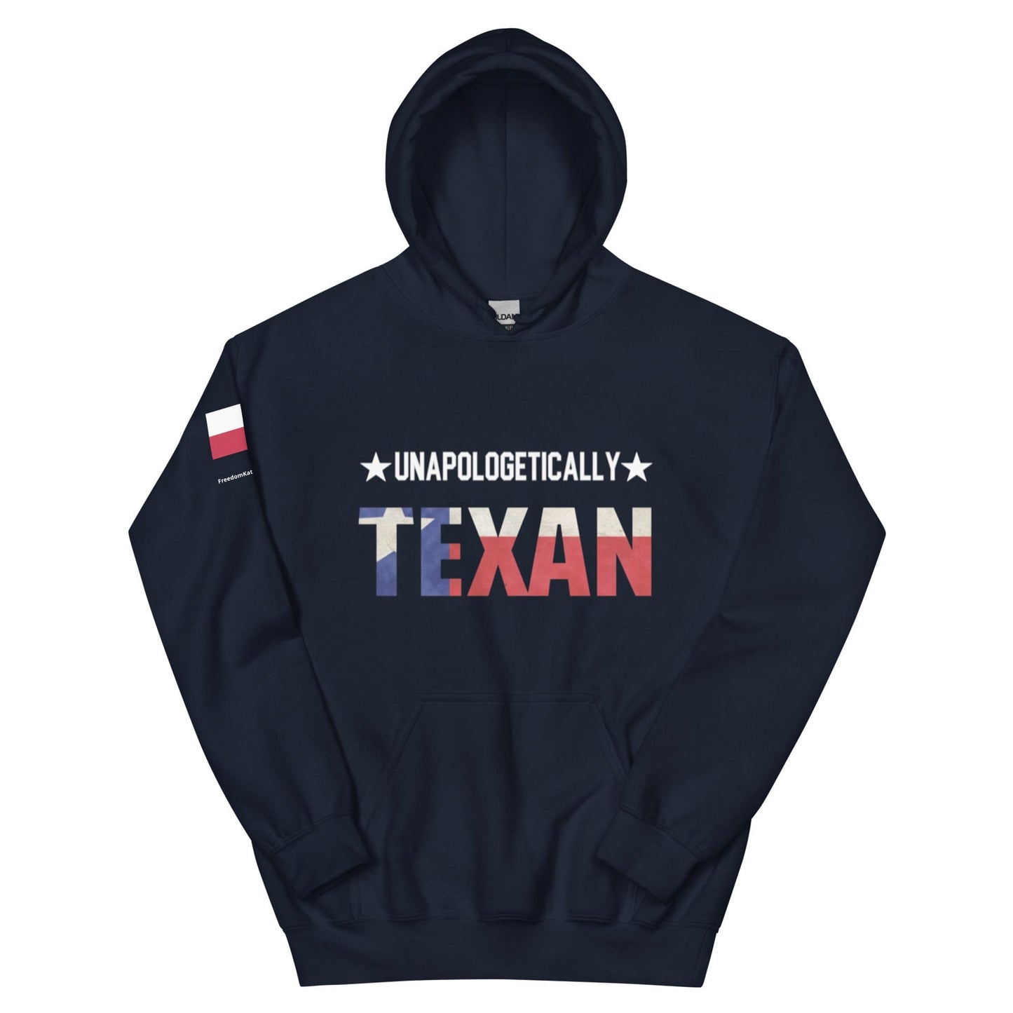 FreedomKat Designs Hoodie Navy / S Unapologetically Texan Hoodie