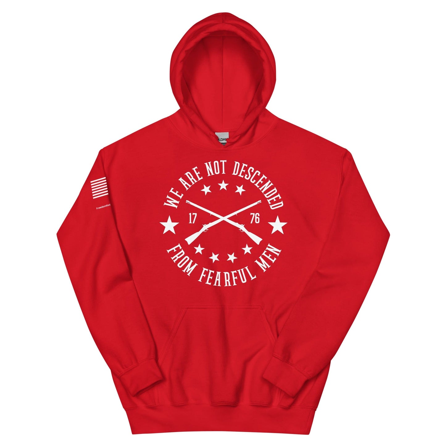 FreedomKat Designs Hoodie Red / S We Are Not Descended From Fearful Men Hoodie
