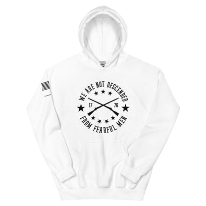 FreedomKat Designs Hoodie White / S We Are Not Descended From Fearful Men Hoodie