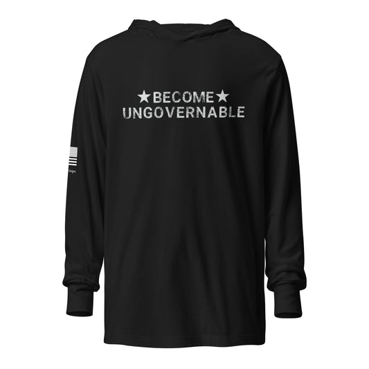 FreedomKat Designs, LLC Black / XS Become Ungovernable Hooded long-sleeve tee