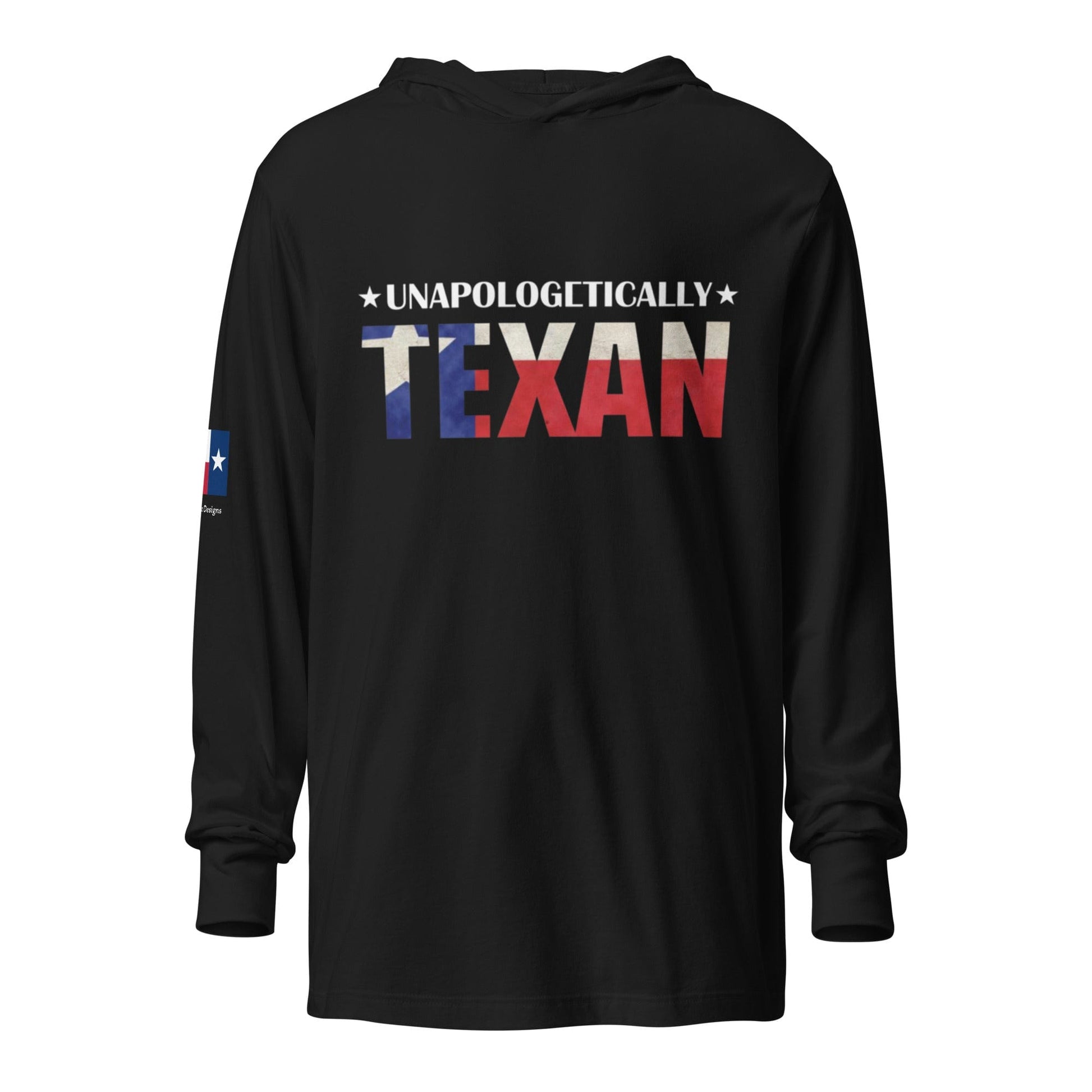 FreedomKat Designs, LLC Black / XS Unapologetically Texan Hooded long-sleeve tee