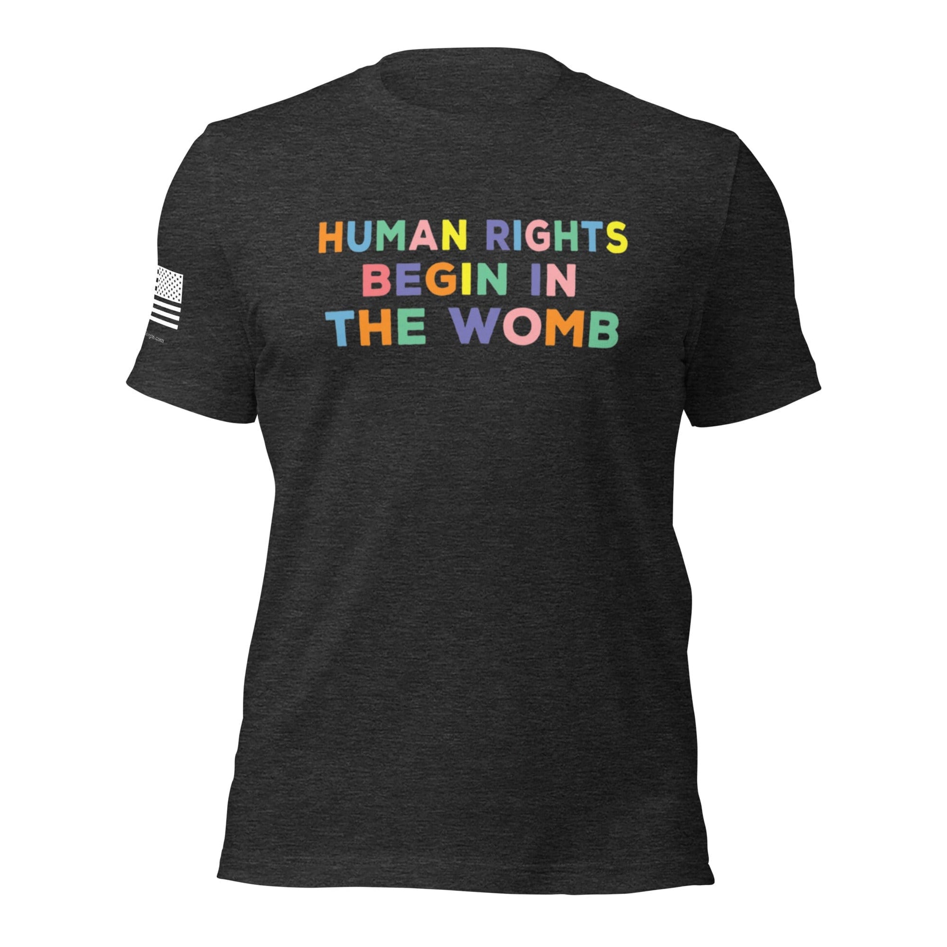 FreedomKat Designs, LLC Dark Grey Heather / S Human Rights Begin In The Womb