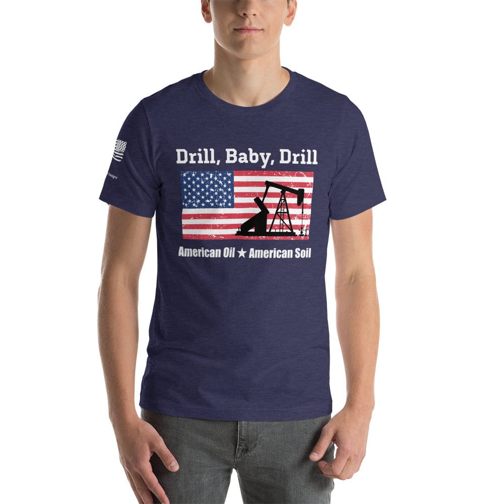 FreedomKat Designs, LLC Heather Midnight Navy / S Drill Baby Drill