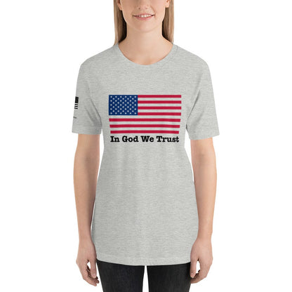 FreedomKat Designs, LLC In God We Trust American Flag T-Shirt