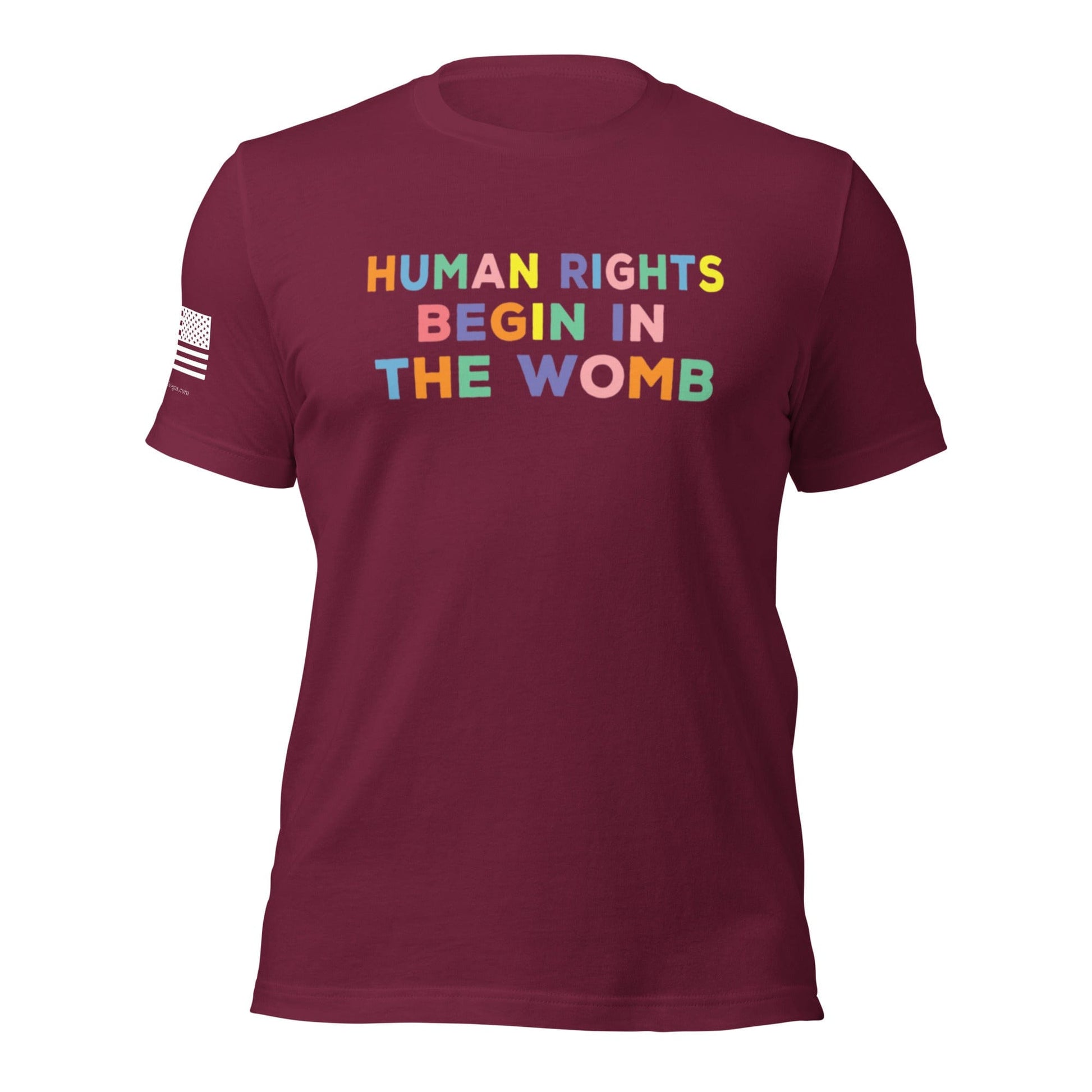FreedomKat Designs, LLC Maroon / S Human Rights Begin In The Womb