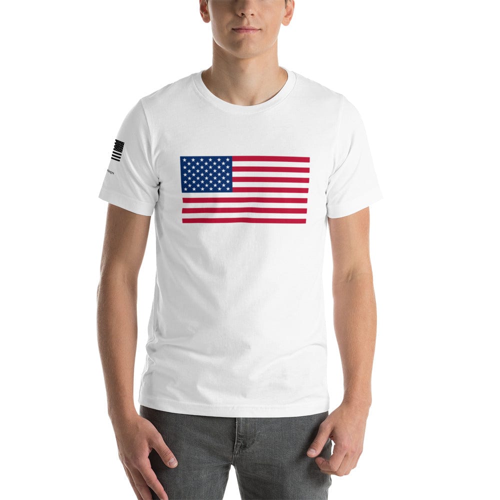 FreedomKat Designs, LLC S / white American Flag T-Shirt