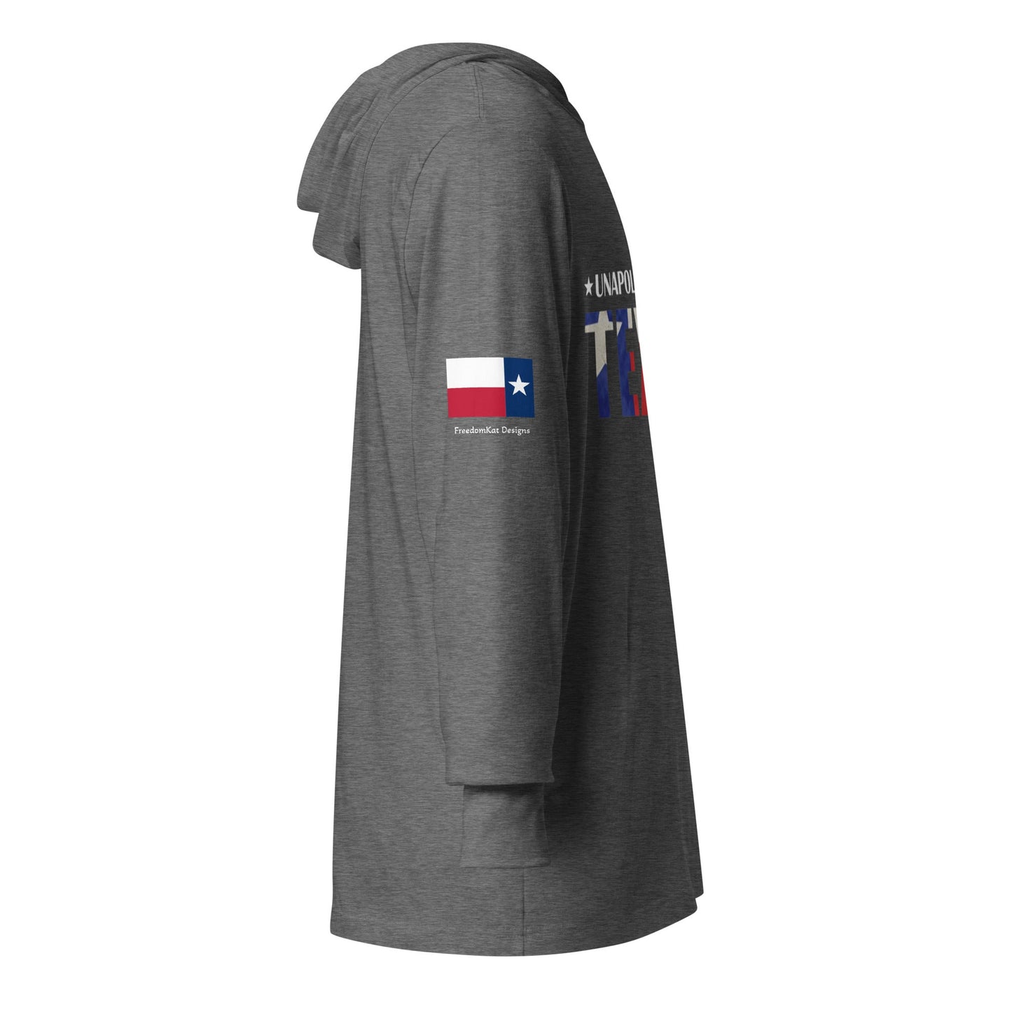 FreedomKat Designs, LLC Unapologetically Texan Hooded long-sleeve tee