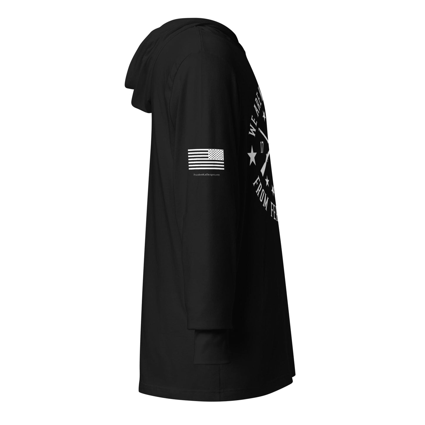 FreedomKat Designs, LLC We Are Not Descended Hooded long-sleeve tee