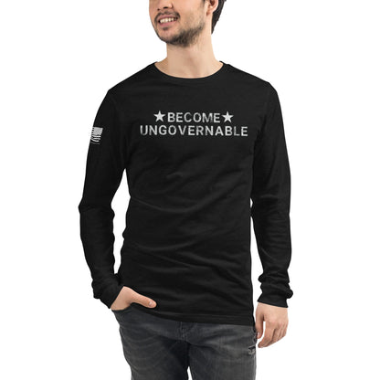 FreedomKat Designs Long Sleeved Shirt Black Heather / S Become Ungovernable Long Sleeve Shirt