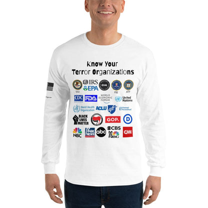 FreedomKat Designs Long Sleeved Shirt Know Your Terror Organizations Long Sleeve Shirt