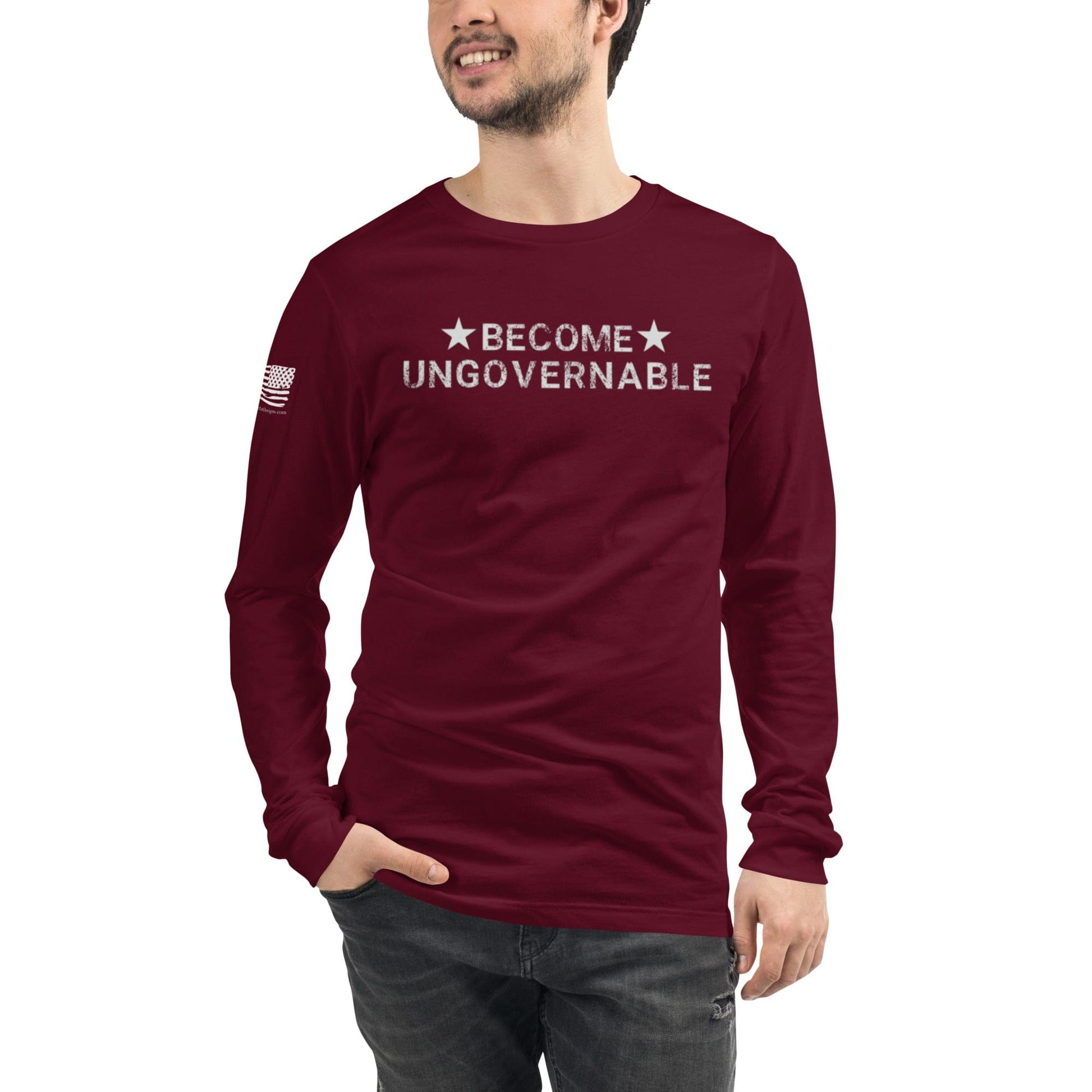 FreedomKat Designs Long Sleeved Shirt Maroon / S Become Ungovernable Long Sleeve Shirt