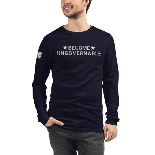 FreedomKat Designs Long Sleeved Shirt Navy / S Become Ungovernable Long Sleeve Shirt