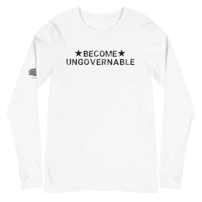 FreedomKat Designs Long Sleeved Shirt White / S Become Ungovernable Long Sleeve Shirt