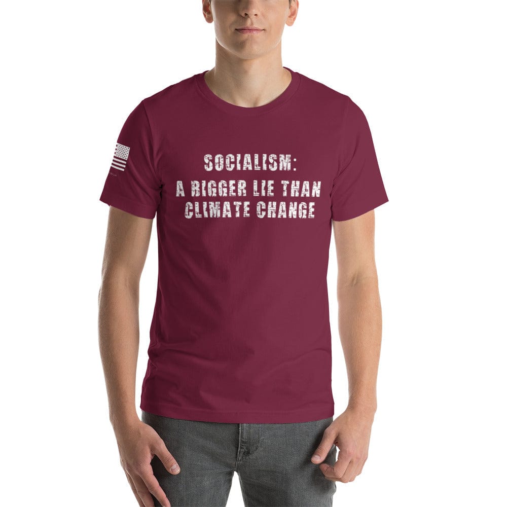 FreedomKat Designs Maroon / S Socialism: A Bigger Lie than Climate Change