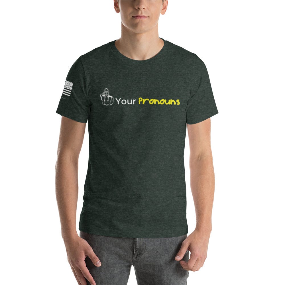 FreedomKat Designs T-Shirt Heather Forest / S Pronouns T-Shirt