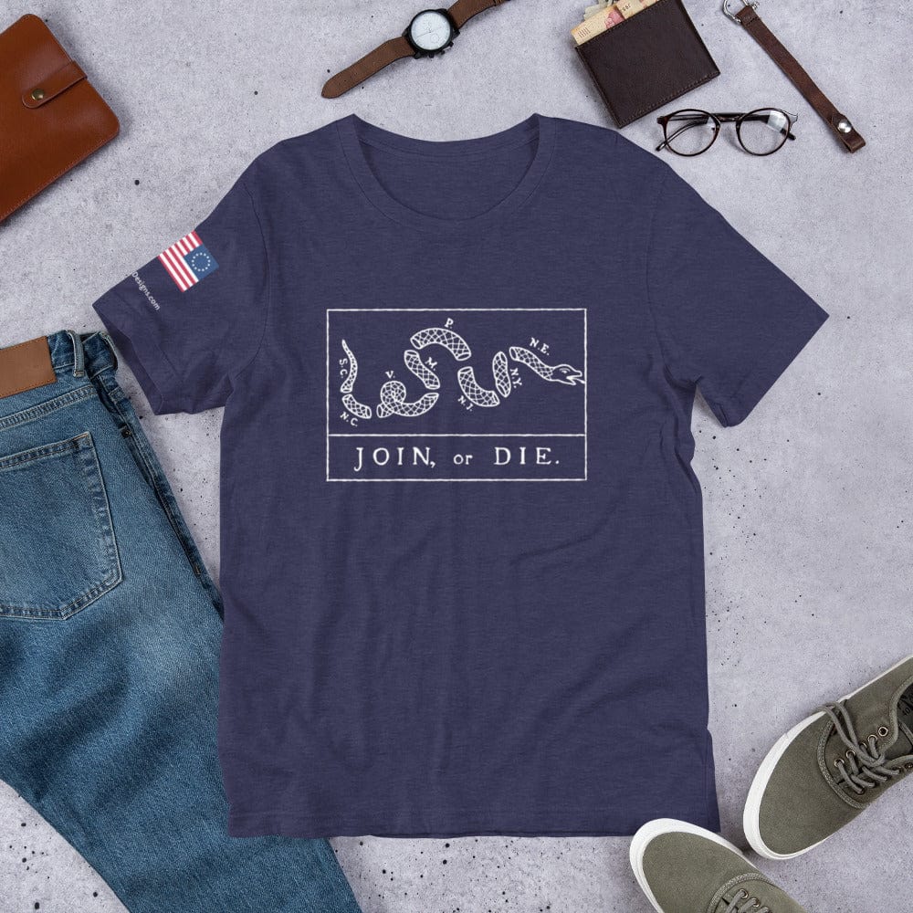 FreedomKat Designs T-Shirt Heather Midnight Navy / S Join Or Die T-Shirt