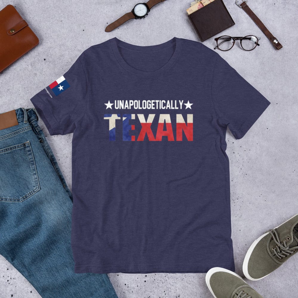 FreedomKat Designs T-Shirt Heather Midnight Navy / S Unapologetically Texan T-Shirt