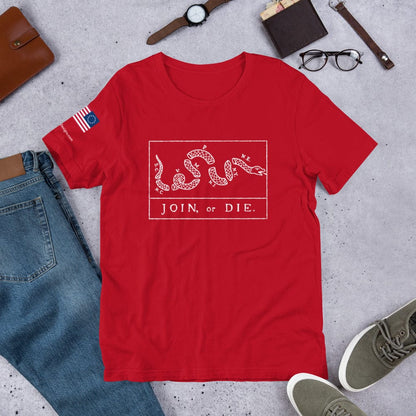 FreedomKat Designs T-Shirt Red / S Join Or Die T-Shirt