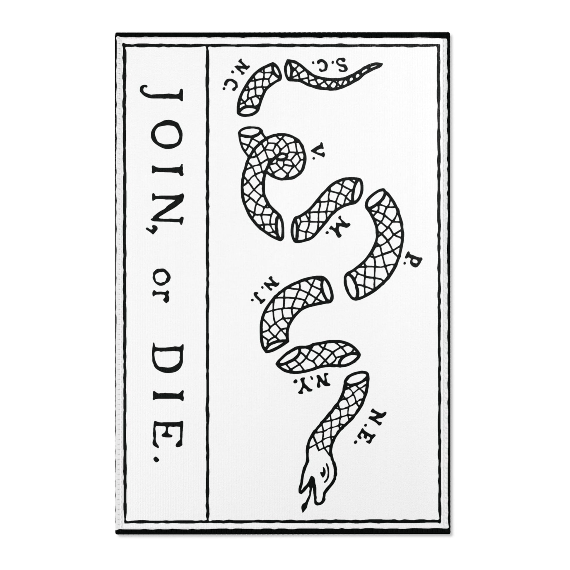 Printify Home Decor 24" × 36" Join or Die Area Rug