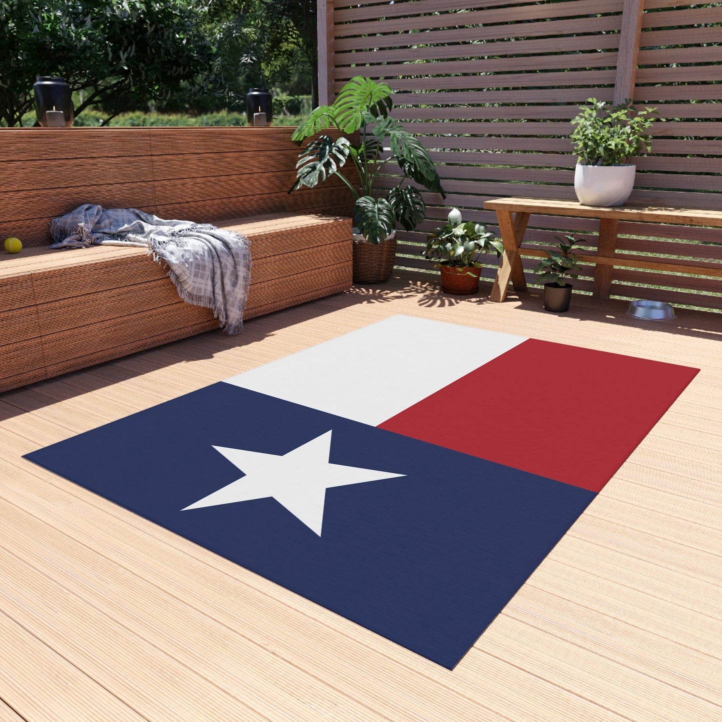 Printify Home Decor Texas Flag Outdoor Rug