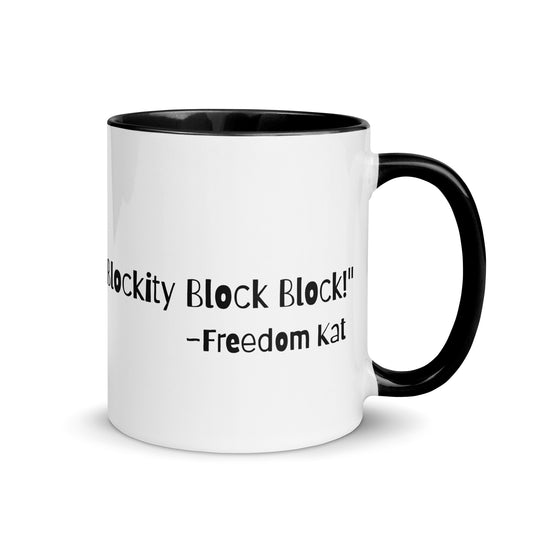 FreedomKat Designs Logo Mug with Color Inside