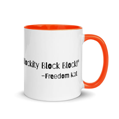 FreedomKat Designs Logo Mug with Color Inside